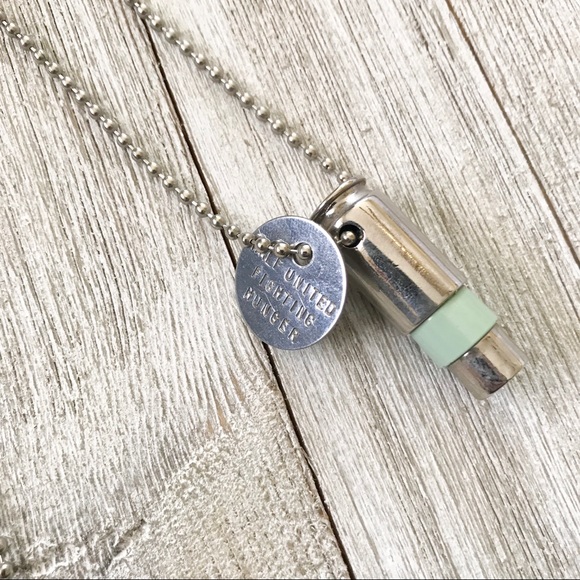 Half United Jewelry - Half United Silver and Teal Bullet Necklace